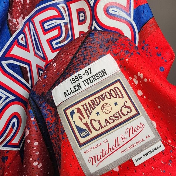Allen Iverson Mitchell & Ness Hyper Hoops Swingman Jersey 1996 Men's sz 2XL New - Picture 5 of 6
